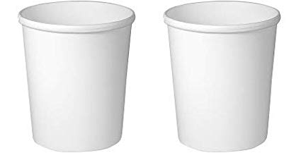 Solo H4325-2050 32 oz White Flexstyle DSP Paper Food Container (Case of 500) (2-(Pack))