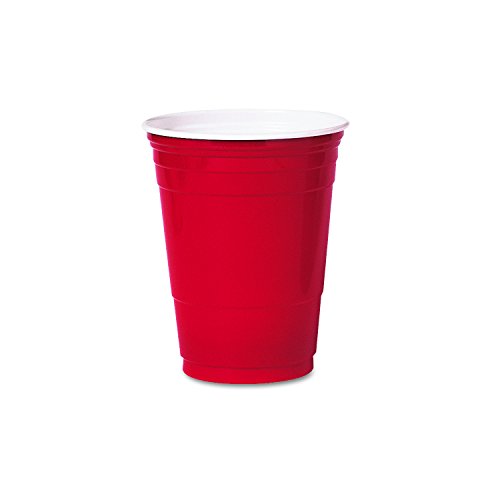Dart P16R 16 oz Coex Str Wall PS Party Cup Red (Case of 1000)