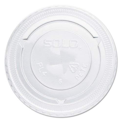 SOLO Cup Company Straw-Slot Cold Cup Lids, For 7oz Plastic Cups, Clear, Plastic - Includes 20 bags of 125 lids each.
