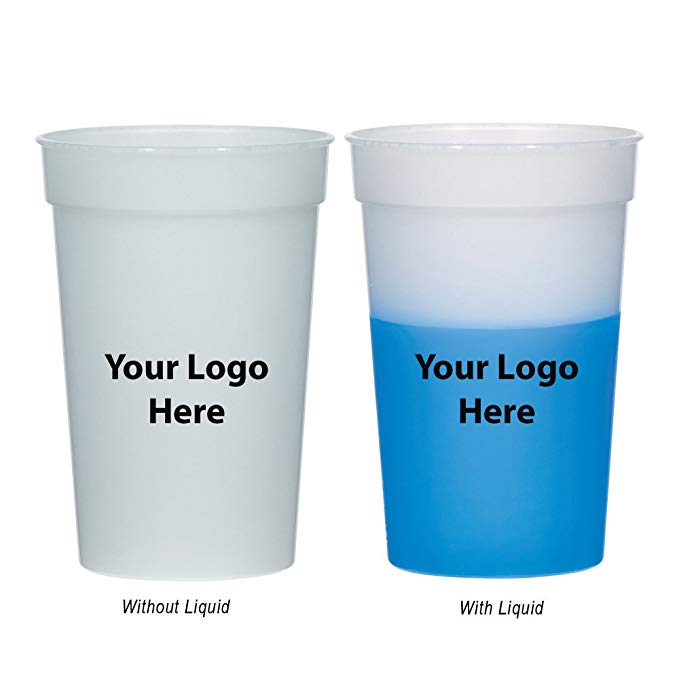 17 Oz. Color Changing Stadium Cup - 100 Quantity - $0.95 Each - PROMOTIONAL PRODUCT / BULK / BRANDED with YOUR LOGO / CUSTOMIZED.