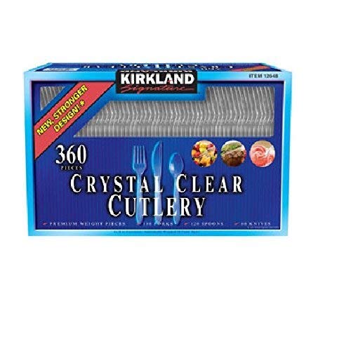 Crystal Clear Cutlery 360 Pieces (180 Forks - 120 Spoons - 60 Knives) , Pack of 3 Kirkland-pon6