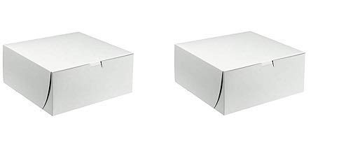Southern Champion Tray SC 0977-5 Premium Clay Coated Kraft Paperboard White Non-Window Lock Corner Bakery Box, 10