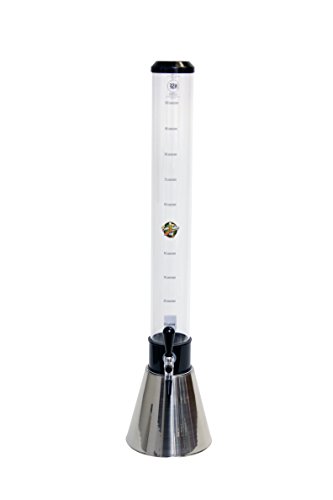 Beer Tubes Conic Metal Beverage Tower Dispenser with Commercial Tap, 100 oz. Tall Tube, COM-32-C