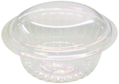 Choice-Pac C1D-2301 Polyethylene Terephthalate Dome Top Round Dessert Bowl, 4-1/4