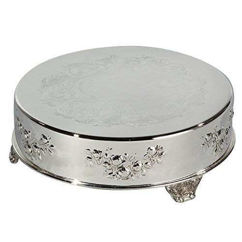 Elegance Silver 89905 Silver Plated Round Cake Stand, 12