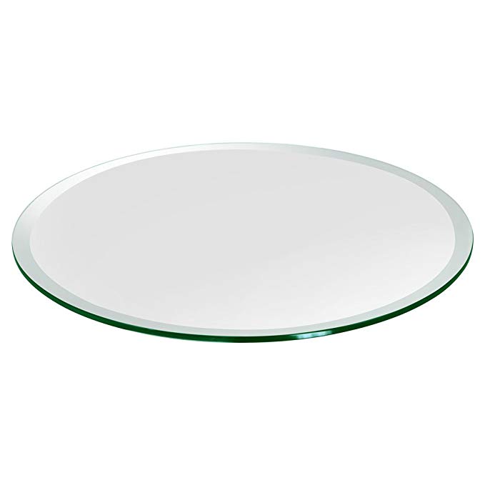Dulles Glass & Mirror 36RD6MMBETEM Glass Table Top, 36