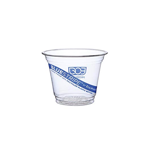 Eco-Products - BlueStripe 25% Recycled Content Cold Cup - 9oz. Cup - EP-CR9 (20 Packs of 50)