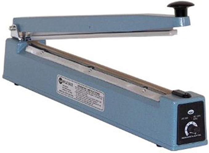 American International Electric AIE-300 Impulse Hand Sealer, 12 Inches Max. Seal Length, 6 Mil Max. Material Thickness, 2 mm Seal Width, Exceptional Air and Watertight Seals on Most Plastic Materials