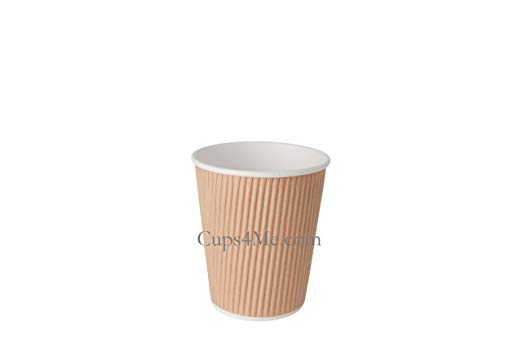 8oz. Ripple Hot Beverage Insulated Paper Cup 500 ct. for Tea & Coffee