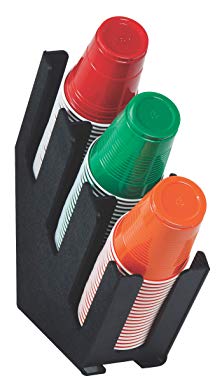 Dispense-Rite LID-3BT Three Section Countertop Cup and Lid Organizer