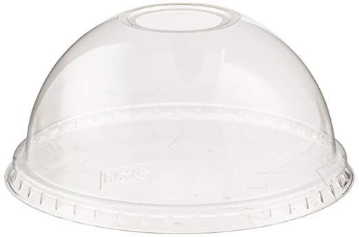Dixie DL1420 Plastic Dome Lid with Straw Hole, Fits 9 oz, 14 oz, and 20 oz. Dixie Plastic Cold Cups, Clear (20 Sleeves of 50)