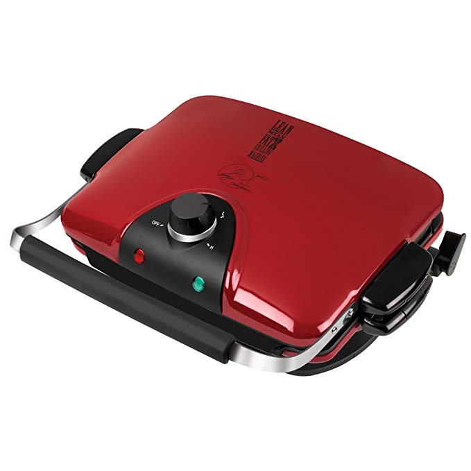 George Foreman GRP90WGR Next Grilleration Electric Nonstick Grill with 5 Removable Plates, Red