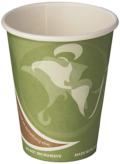 Eco-Products ECOEPBRHC12EWPK Evolution World PCF Hot Cups, Post-Consumer Fiber, Recycled, 12 oz (200 pack)