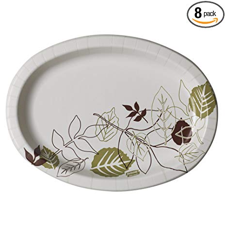 Dixie Ultra SX9PLPATH Pathways Heavy Weight Oval Paper Platter, 9
