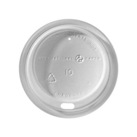 White Plastic Dome Lid for 10 oz. Tall Paper Hot Cup - 1200 per case