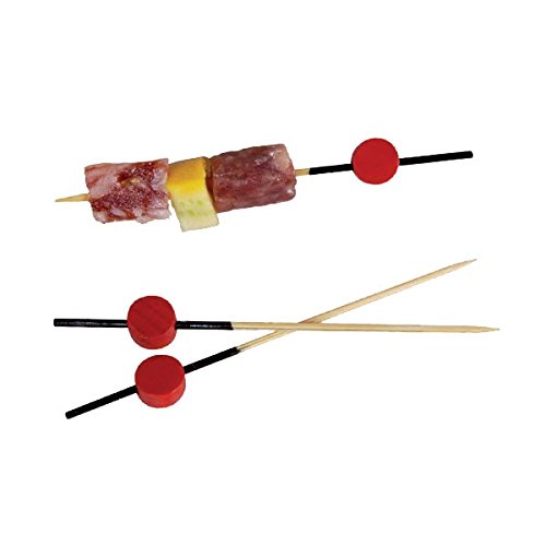 PacknWood PK209BBATAMI Bamboo Pick Black End With Red Bead, 3.5