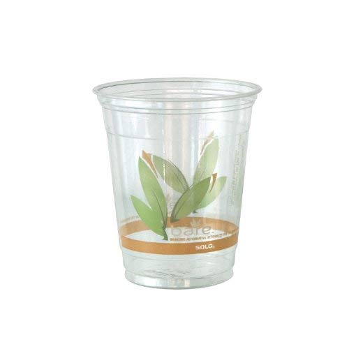 Dart RTP12BARE 12 oz Bare Printed Clear RPET Plastic Cup (Case of 1000)
