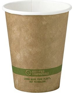 World Centric's Compostable 8 Ounce Kraft - Paper Hot Cup with PLA Lining (Case of 1000)