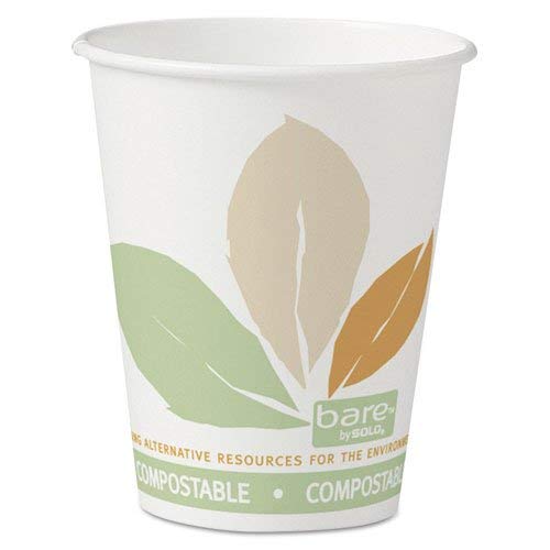 SOLO Cup Company Bare Eco-Forward Paper Hot Cups, 8 oz. , Bare Design, 50/Bag