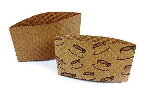 Bagcraft Papercon 300905 Java Jacket Cup Sleeve, Artisan Design with Heat Activated Glue, Natural (Pack of 1300)