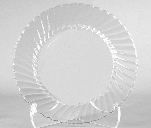 Classicware Rigid Plastic Round Plate, 7.5-Inch, Clear (180-Count)