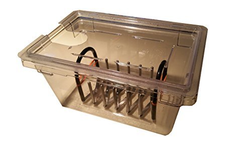 Perfect-Sousvide 5PL1R 4.75 Gal. (19 qt) Clear Polycarbonate Pan, Custom Lid and Expandable Rack for Circulator Sous Vide