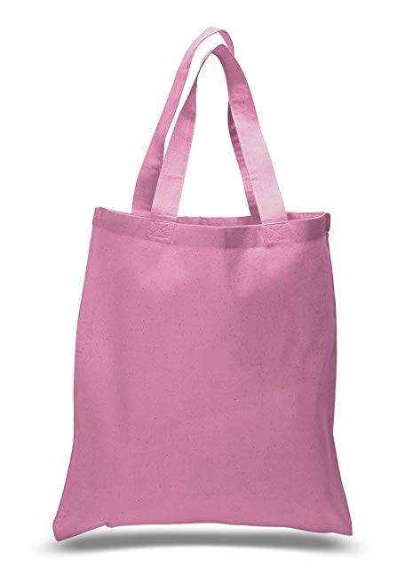(36 Pack) 3 Dozen 100% Cotton Reusable Blank Tote Bags Tob293 (Azalea)