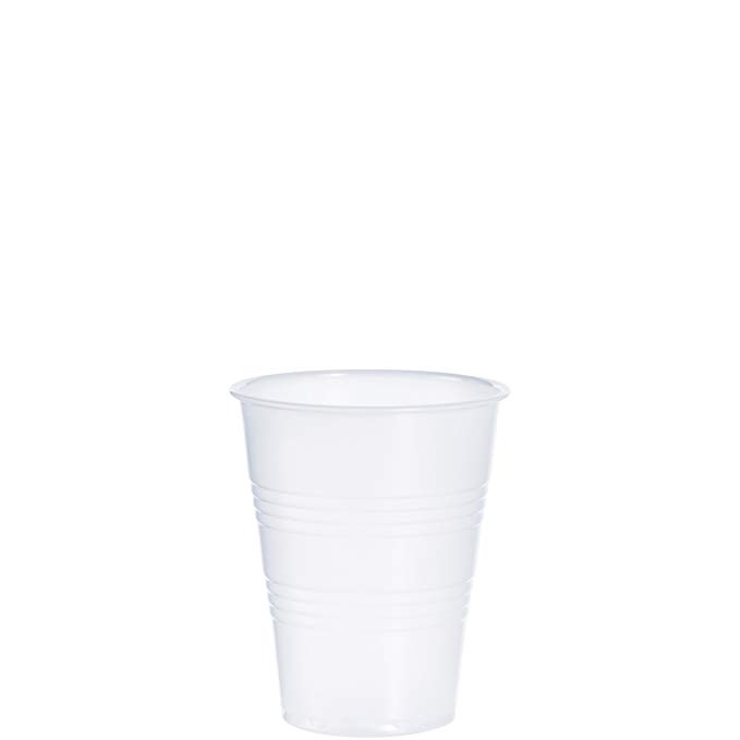 Dart Y9 9 oz Trans Ribbed Wall PS Cup (Case of 2500)