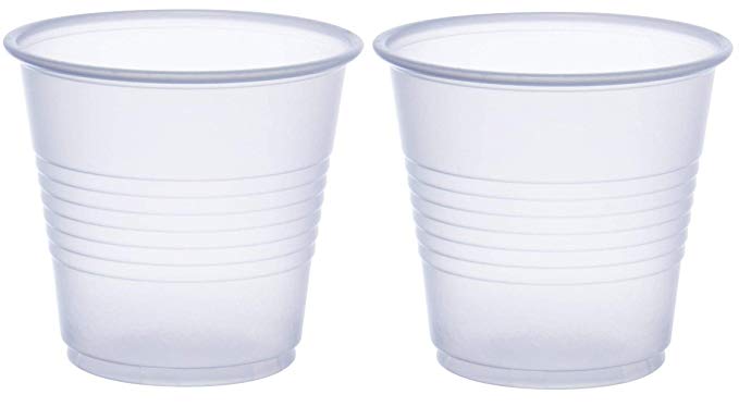 Dart Y35 3.5 oz Trans Ribbed Wall PS Cup (Case of 2500) ((Set) of 2)