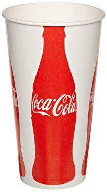 Coca Cola 328P1727 Trademarked Paper Cold Cup VIS, 32 oz Capacity (15 Sleeves of 40)