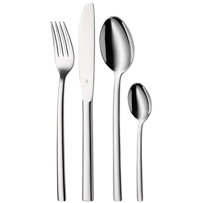 WMF Miami Cutlery set Cromargan 18/10 stainless steel brushed (24-Piece Cutlery Set for 6 people)