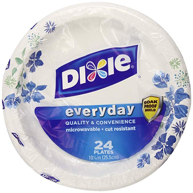 Dixie Plates, 120 Count, New Value Pack Size 10 1/16 Inches