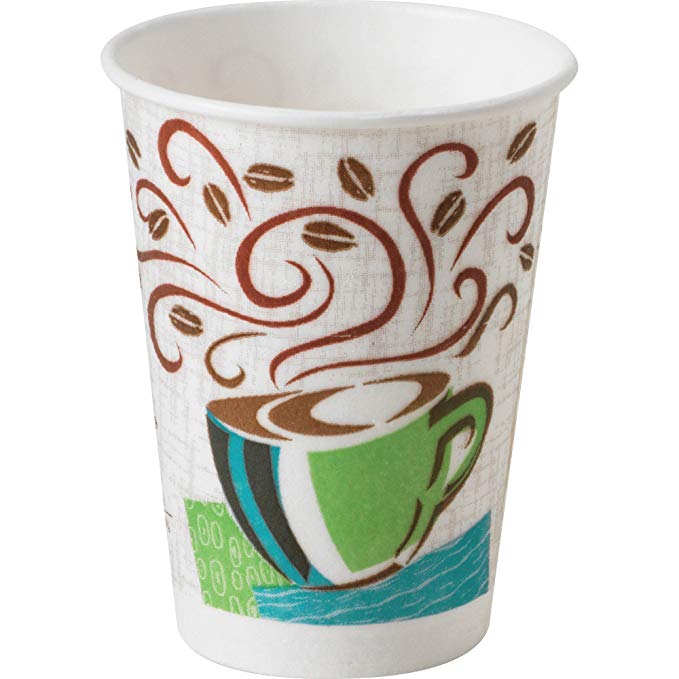 Dixie 5338CDCT Insulated Paper Hot Cups 8oz. 1000/CT